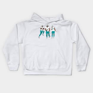 trio of miami Kids Hoodie